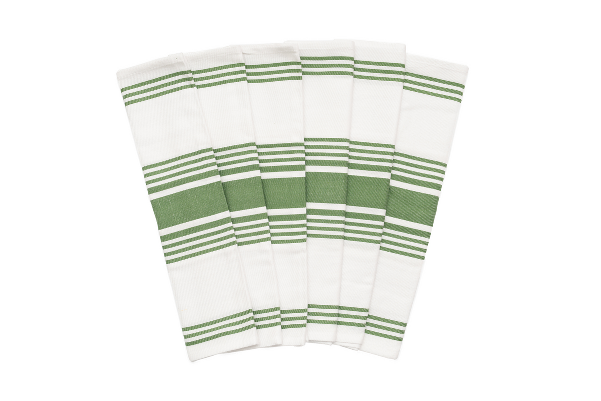 Everyday Striped Cotton Kitchen Towels — Set of 6