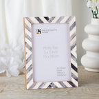 Grey & White Chevron Inlay Frame