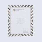 Grey & White Chevron Inlay Frame