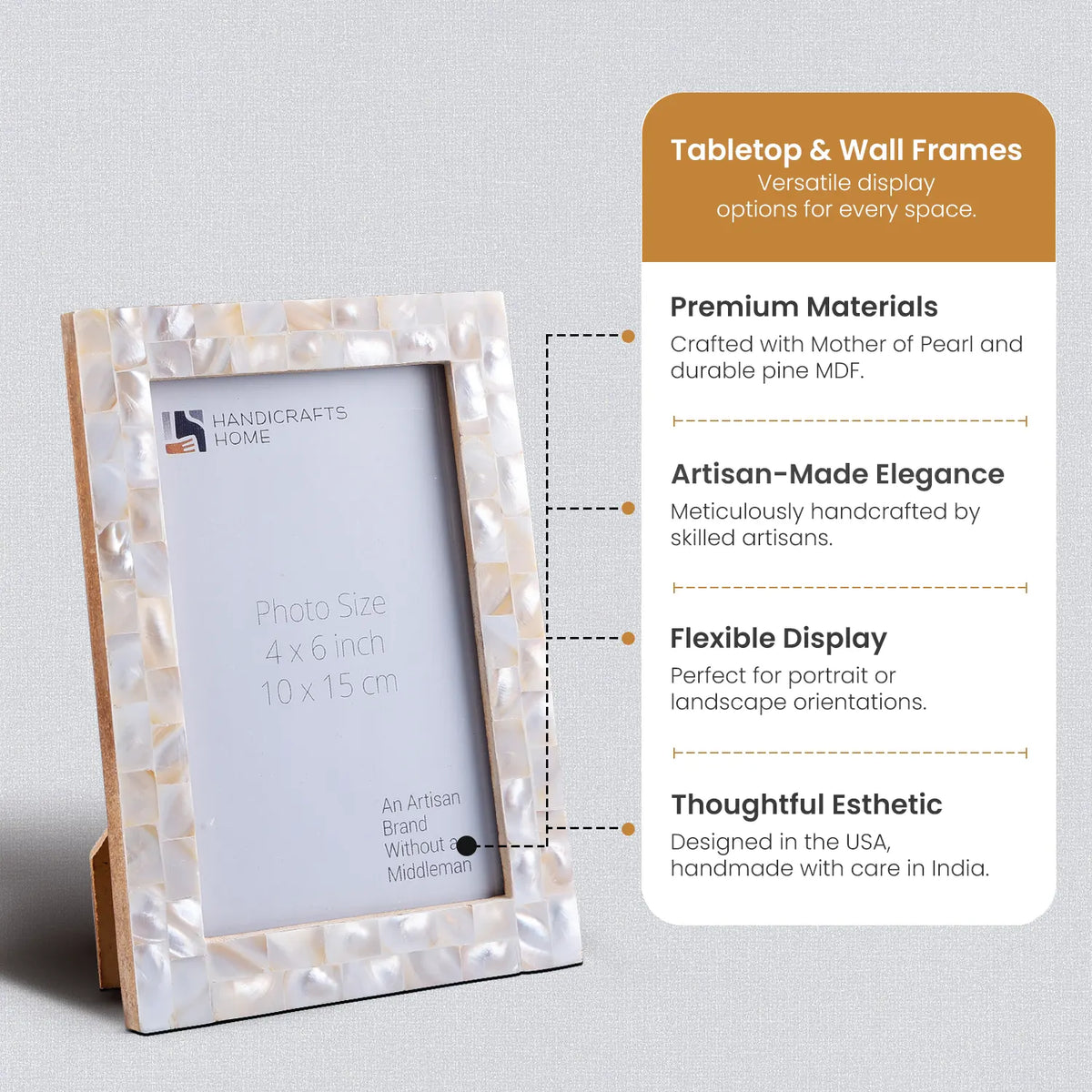 White Mother-of-Pearl Inlay Frame