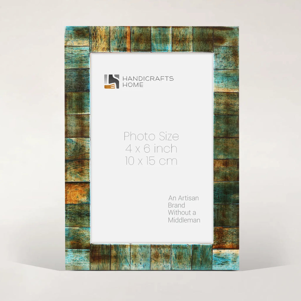 Verdigris Bone Inlay Picture Frame