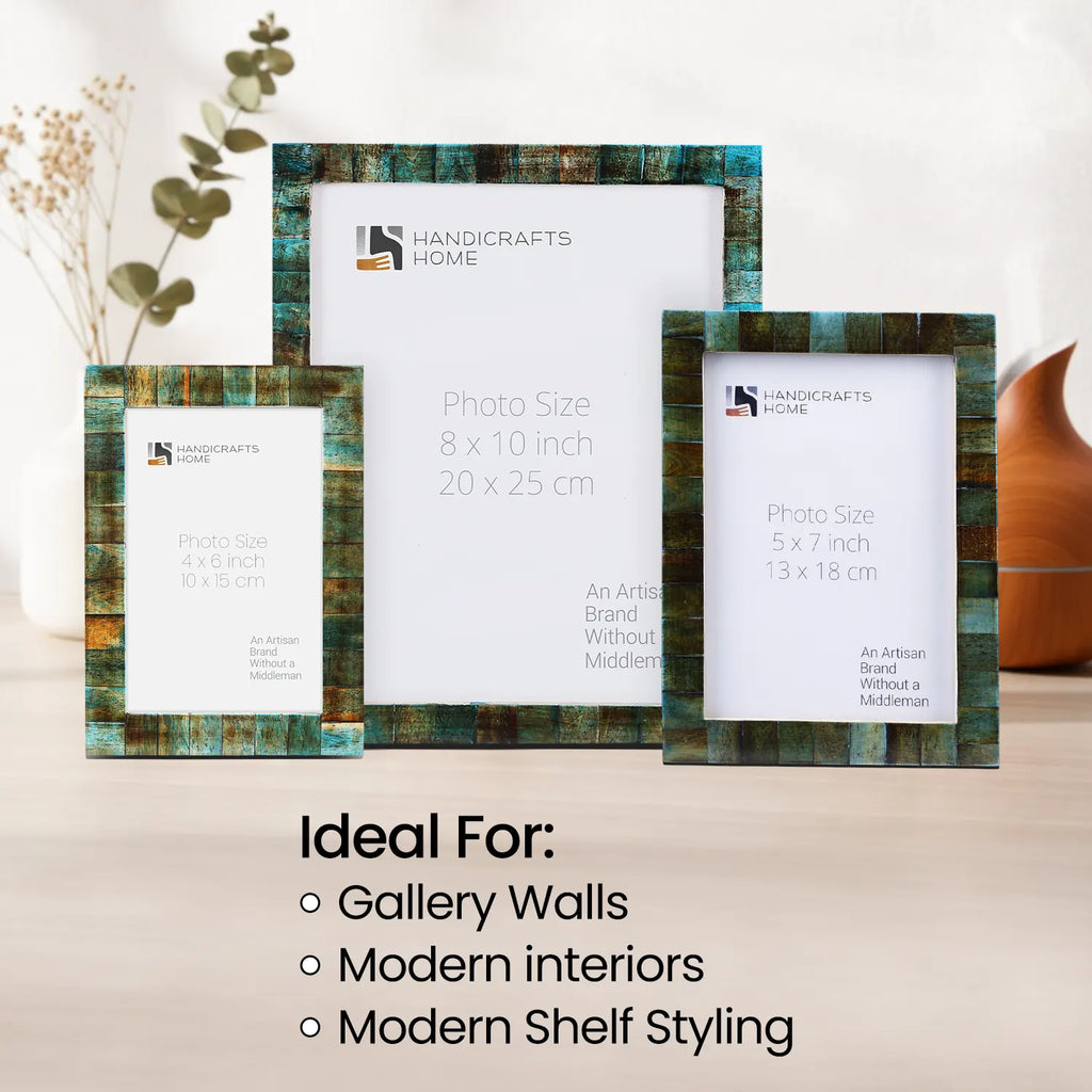 Verdigris Bone Inlay Picture Frame
