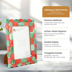 Scalloped Bone Inlay Picture Frame