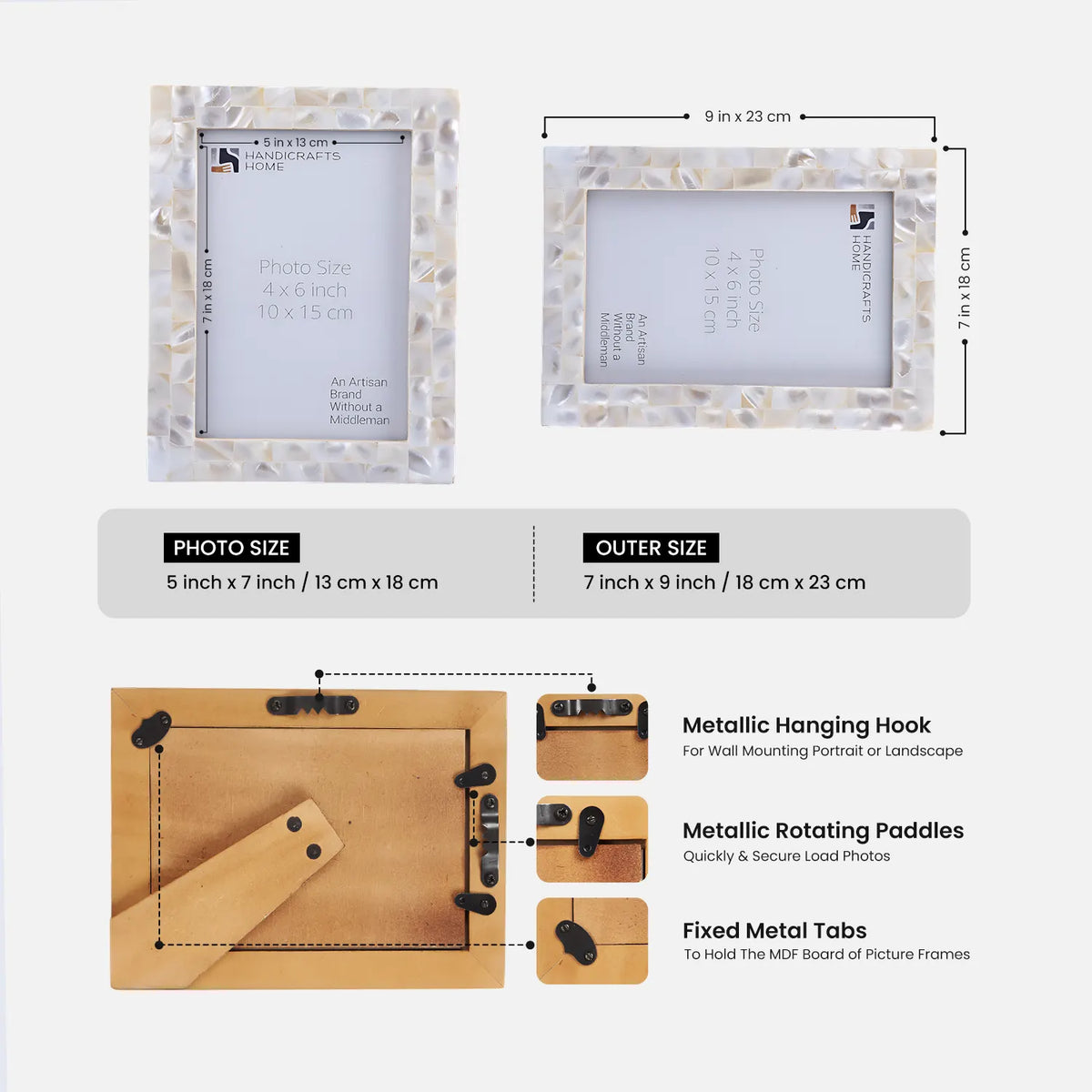 White Mother-of-Pearl Inlay Frame