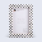 Checkered Bone-Inlay Picture Frame