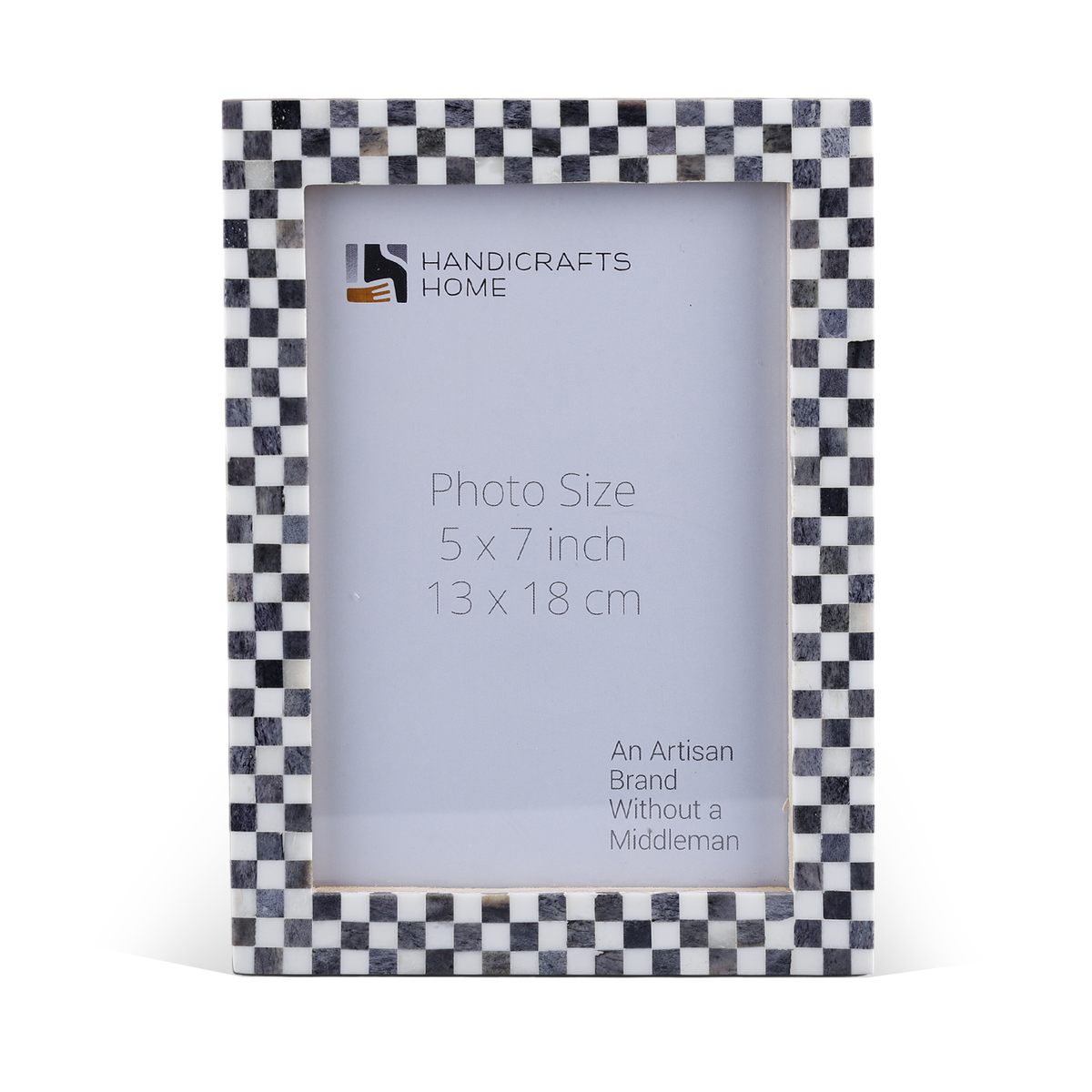 Checkered Bone-Inlay Picture Frame