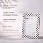 Checkered Bone-Inlay Picture Frame