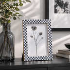 Checkered Bone-Inlay Picture Frame
