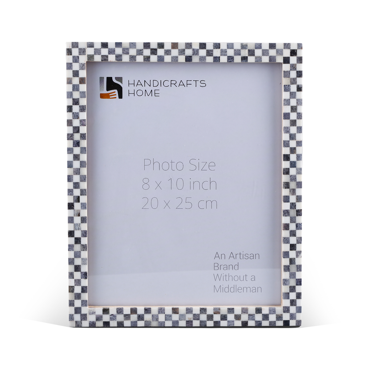 Checkered Bone-Inlay Picture Frame