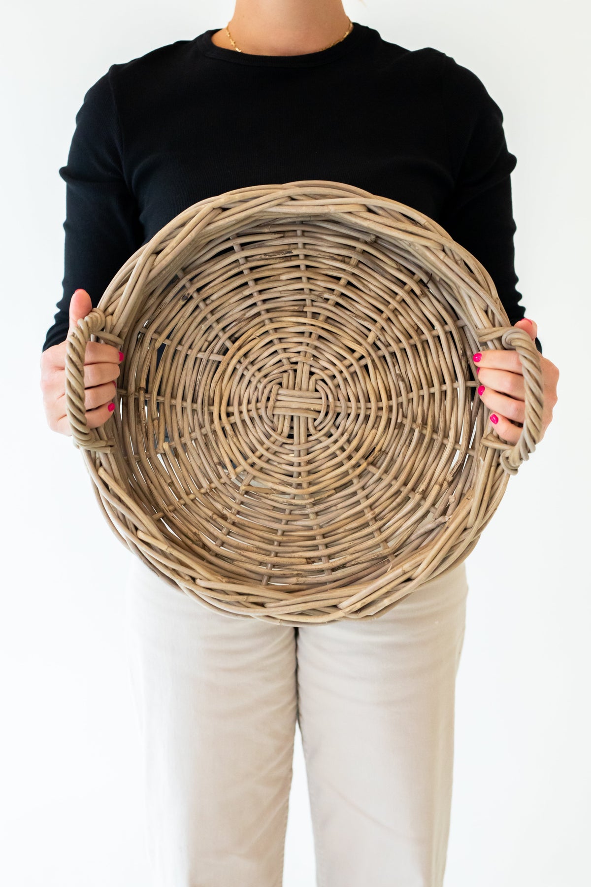 Rattan Round Tray