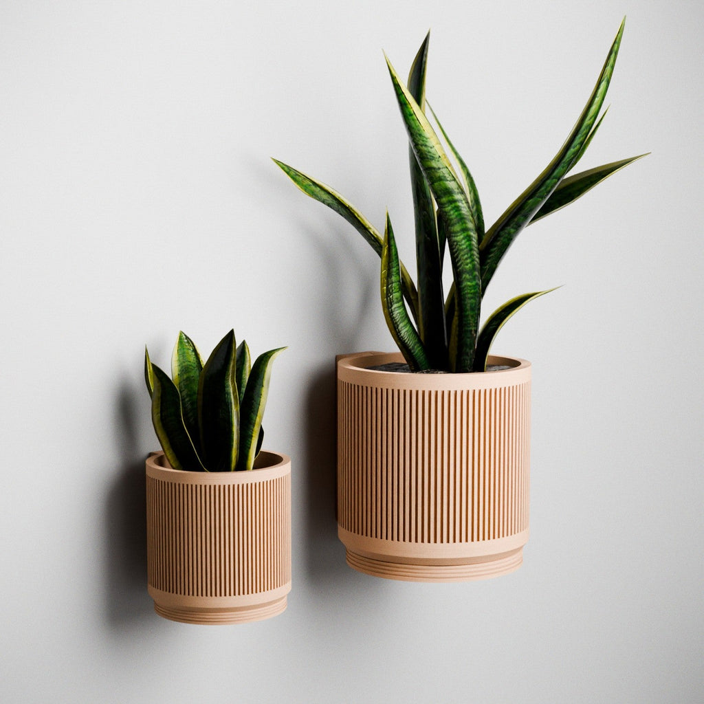 STREAM Ribbed Hanging Wall Planter