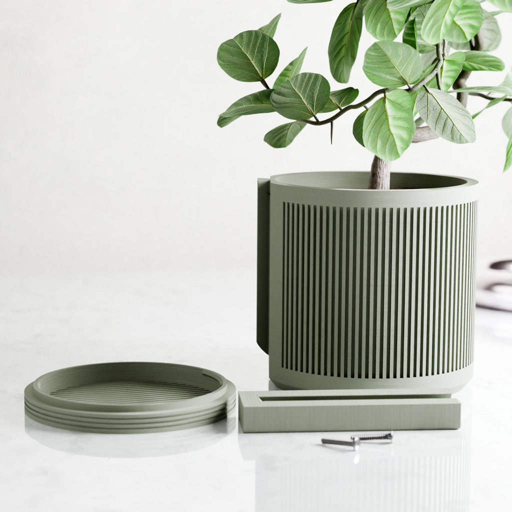 STREAM Ribbed Hanging Wall Planter