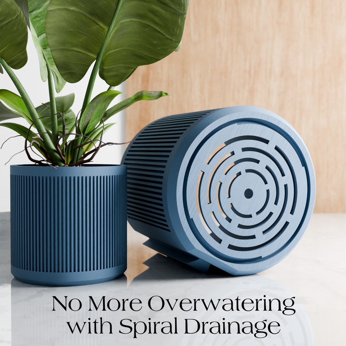 STREAM Ribbed Hanging Wall Planter