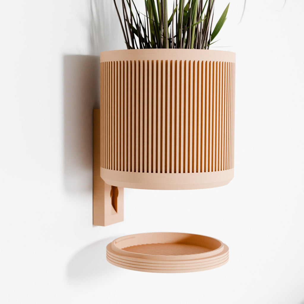 STREAM Ribbed Hanging Wall Planter