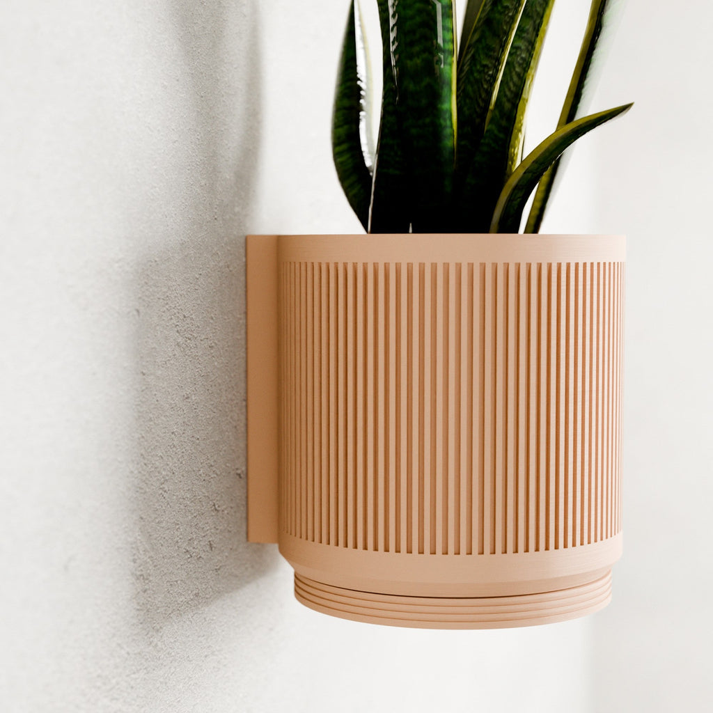 STREAM Ribbed Hanging Wall Planter