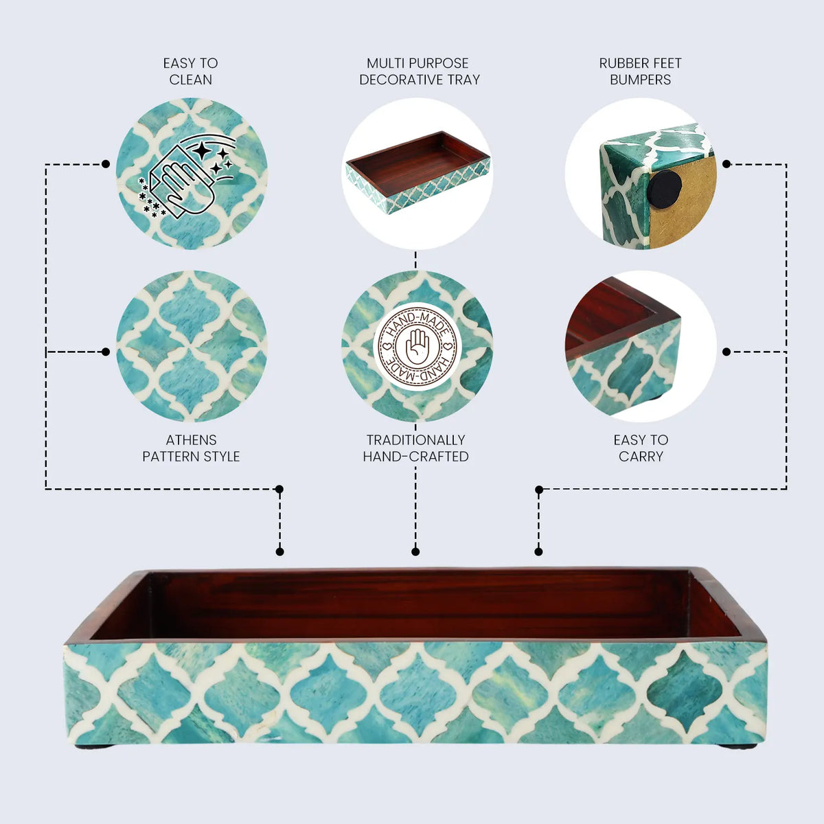 Moroccan Bone Inlay Vanity Tray
