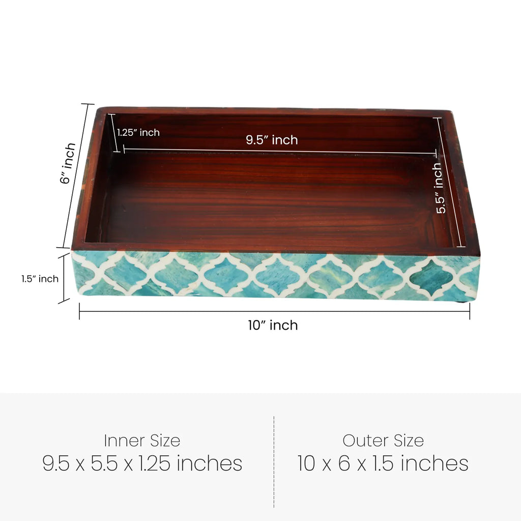 Moroccan Bone Inlay Vanity Tray