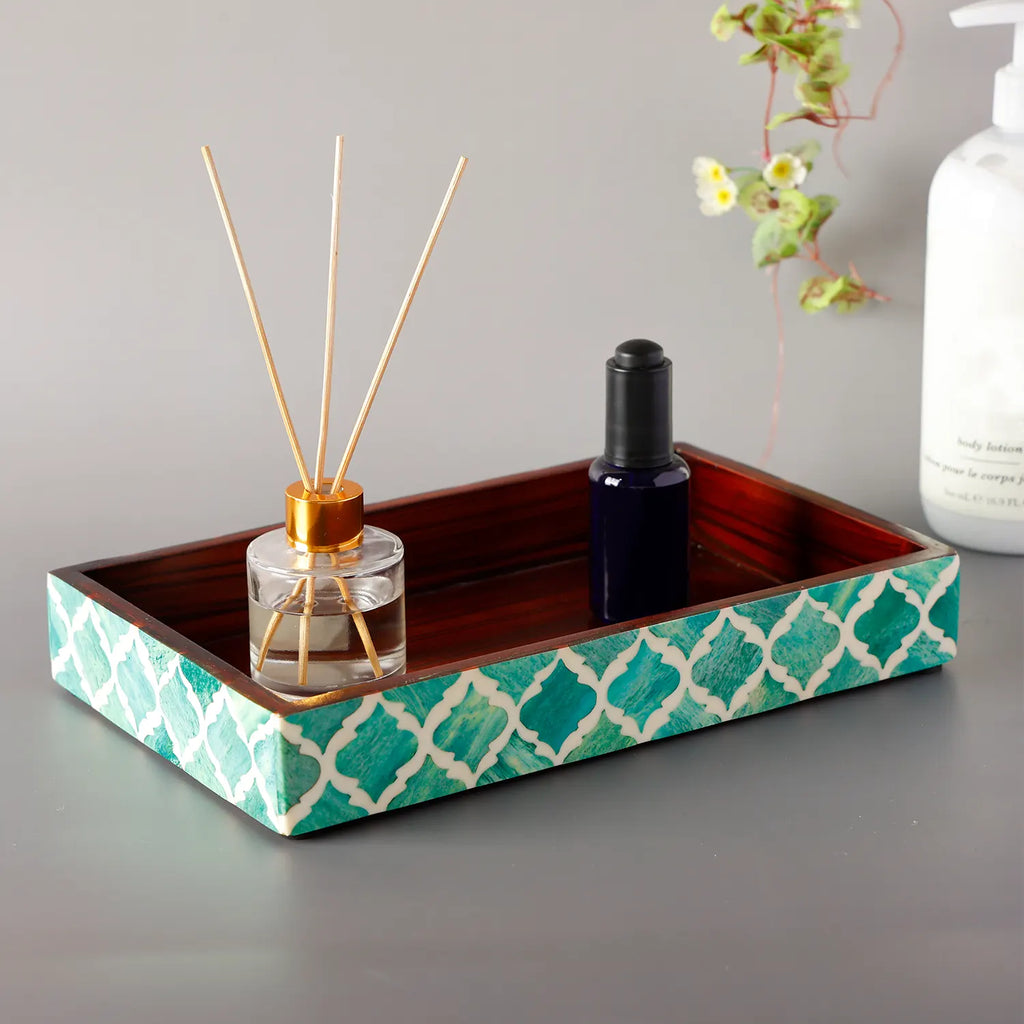 Moroccan Bone Inlay Vanity Tray