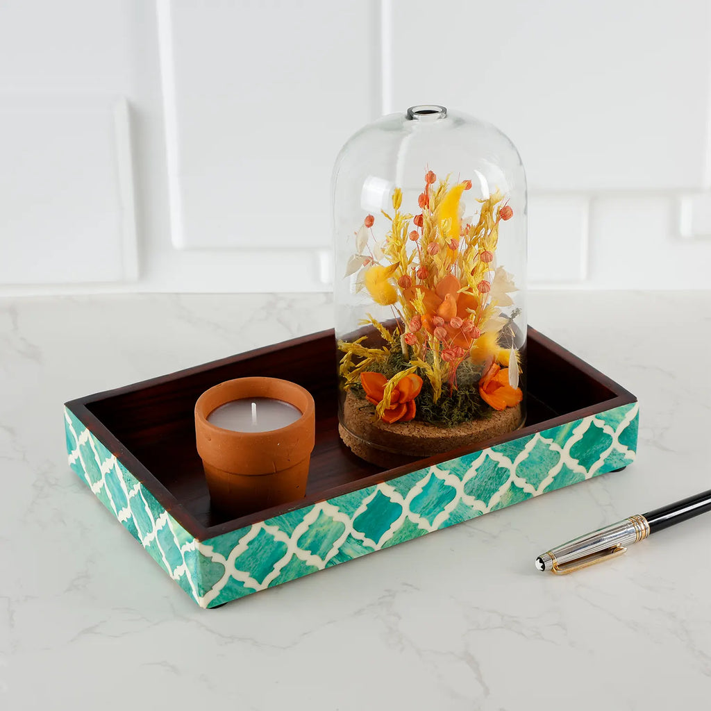 Moroccan Bone Inlay Vanity Tray