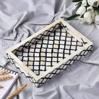 Black & White Moroccan Inlay Tray