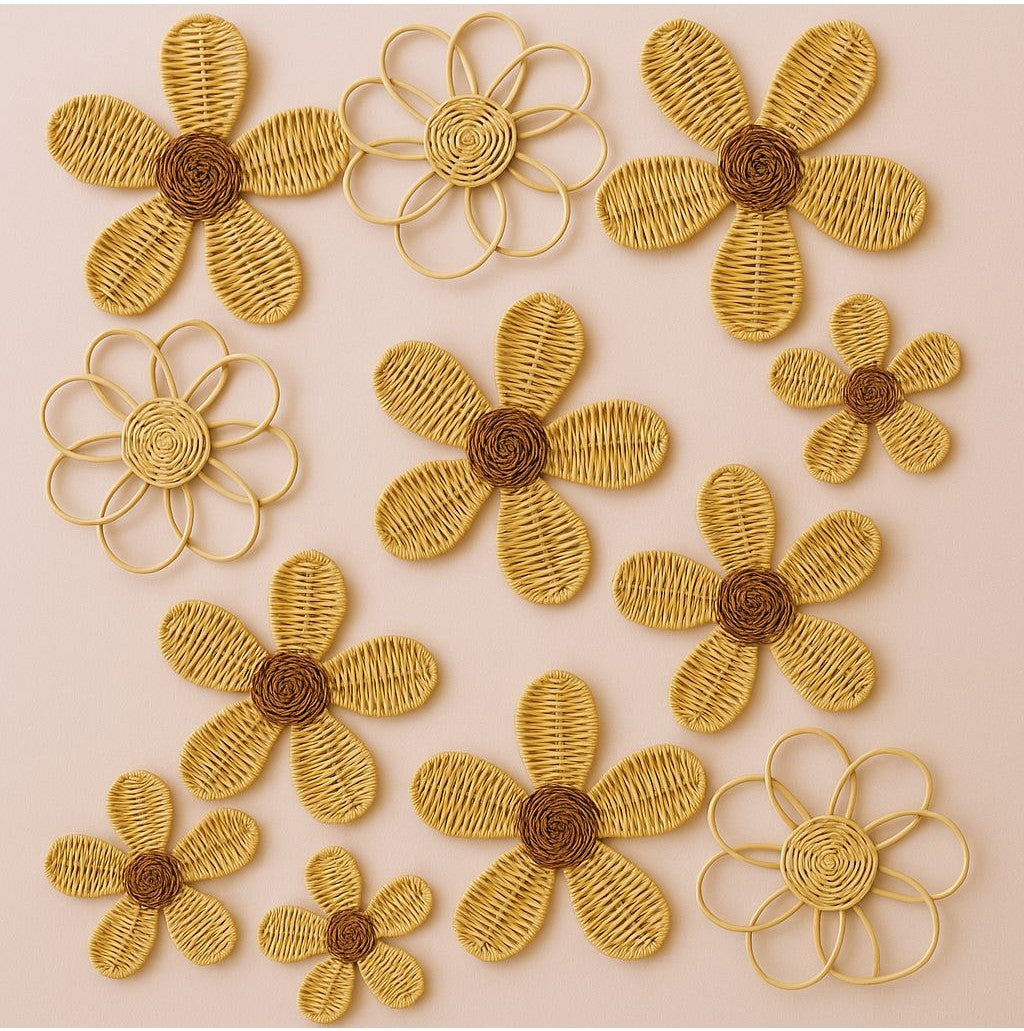 Rattan Daisy Wall Decor