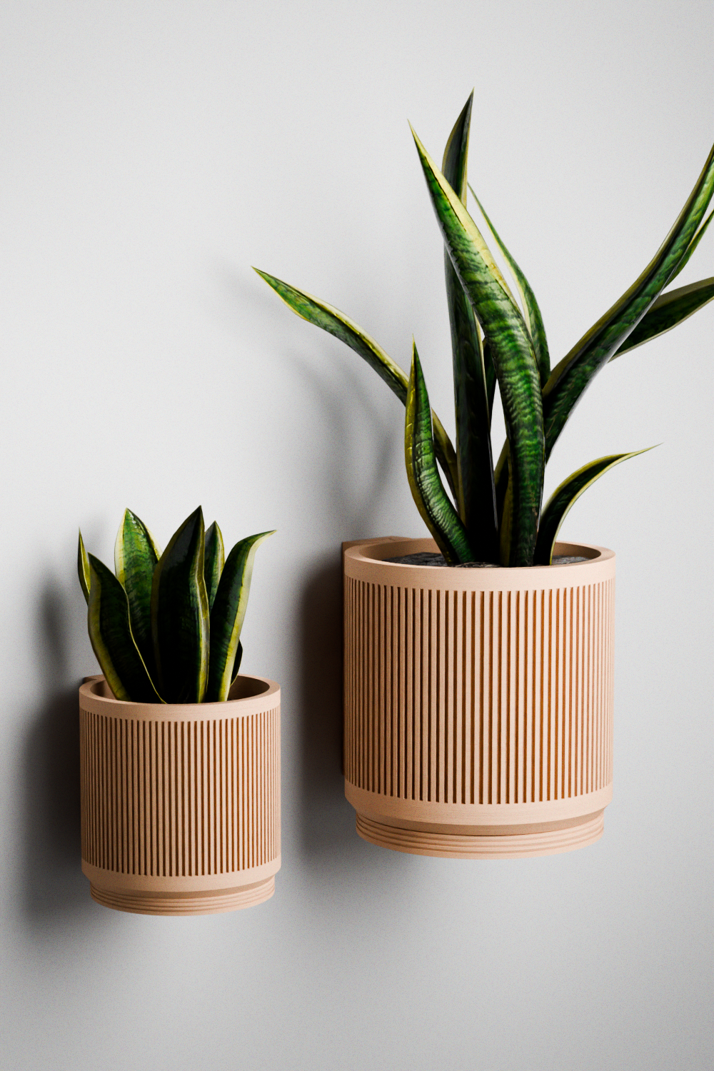 STREAM Ribbed Hanging Wall Planter