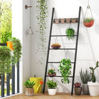 Decorative Blanket Ladder with Hooks