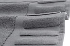 Grey & White Cotton Bath Mats — Set of 2
