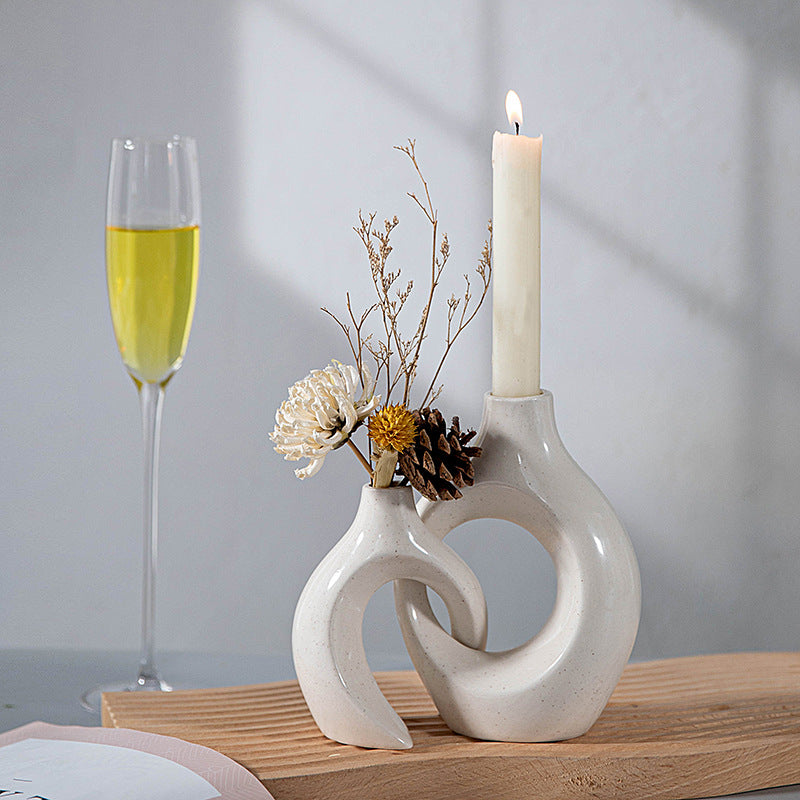 Sculptural Ceramic Candle Holder