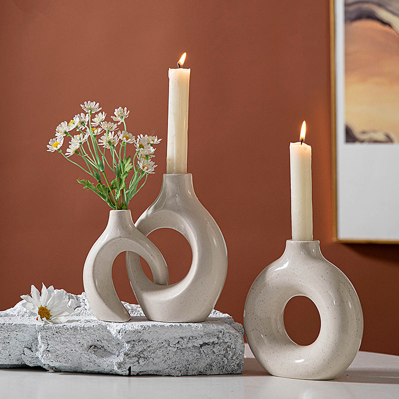 Sculptural Ceramic Candle Holder