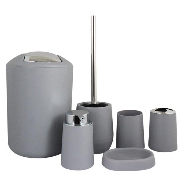 Bamboo Bathroom Accessory Set