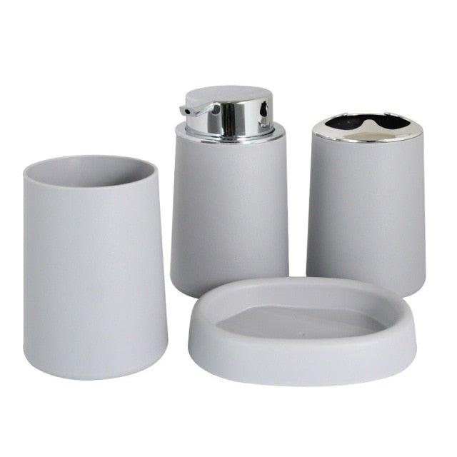 Bamboo Bathroom Accessory Set