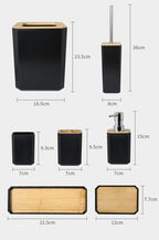 Bamboo Bathroom Accessory Set