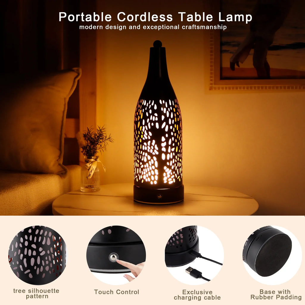 GlowCut Rechargeable Cordless Table Lamp