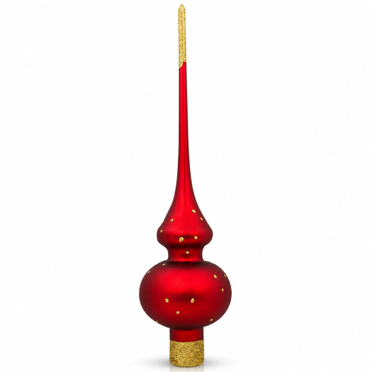 Winter Village Glass Christmas Tree Topper — 11 in.