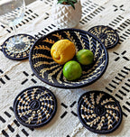 Handwoven Raffia Catchall Basket