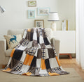 Fall Plaid Fleece Throw Blanket
