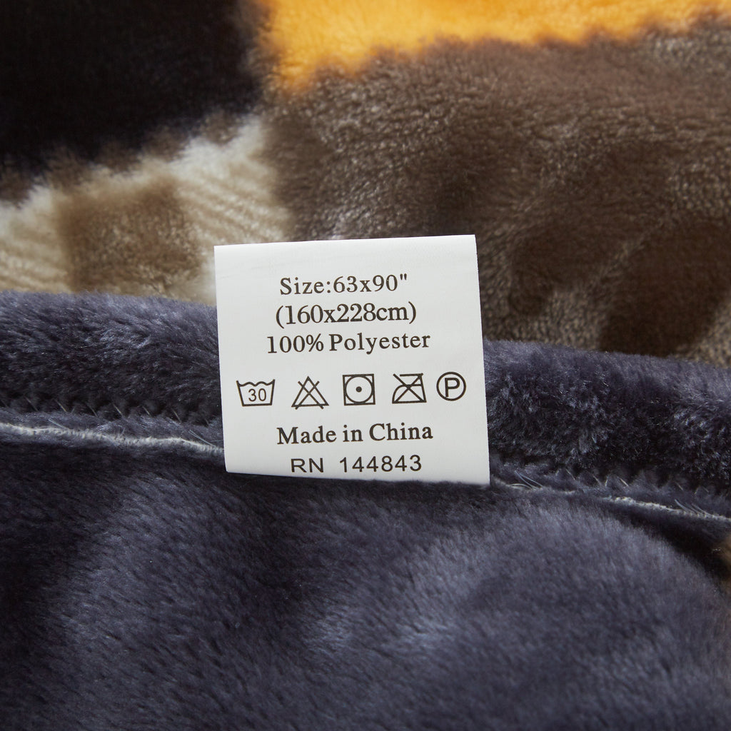 Fall Plaid Fleece Throw Blanket