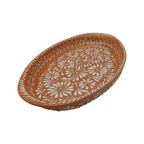 Brown & White Talavera Oval Platter