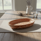 Brown & White Talavera Oval Platter