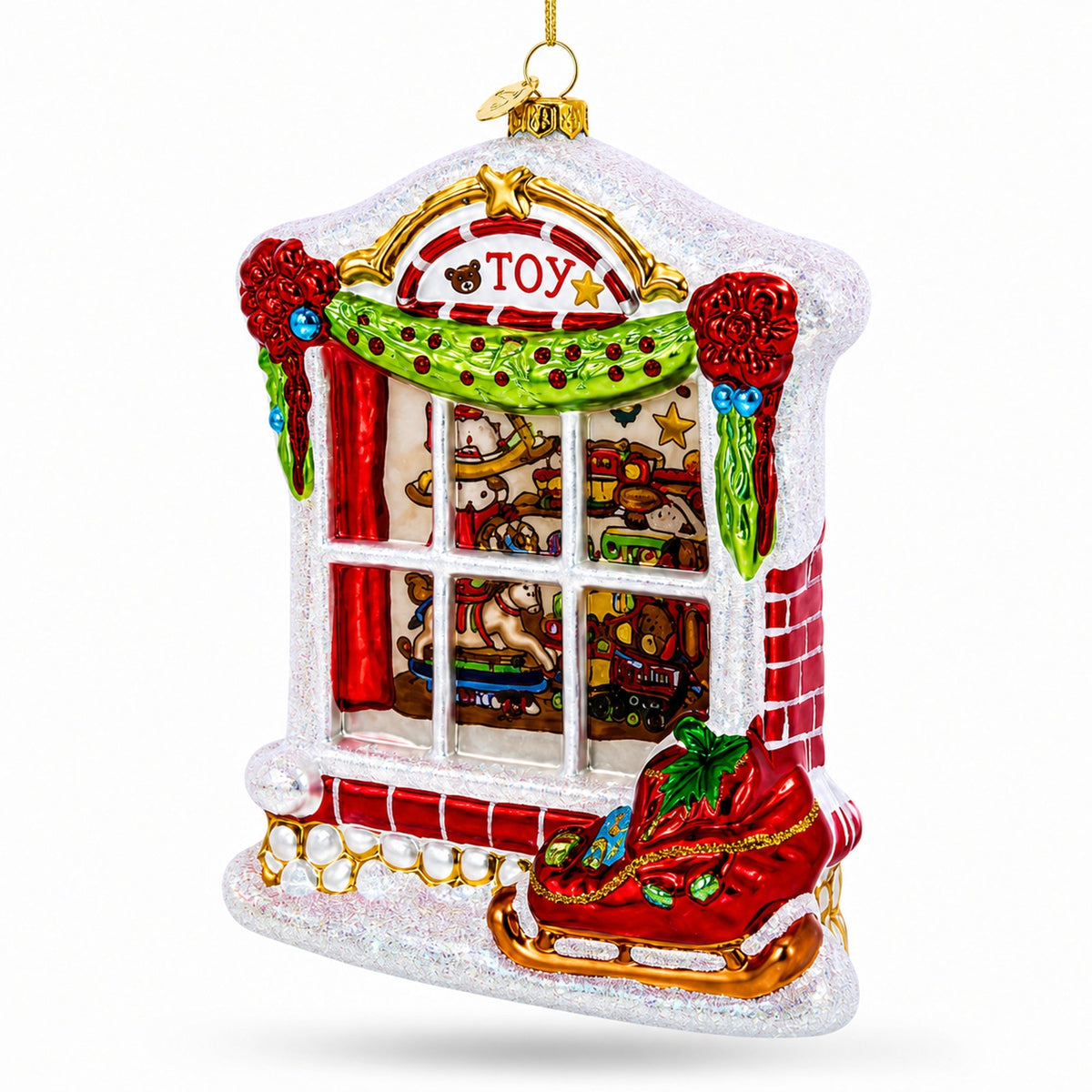 Winter Wonderland Glass House Ornament