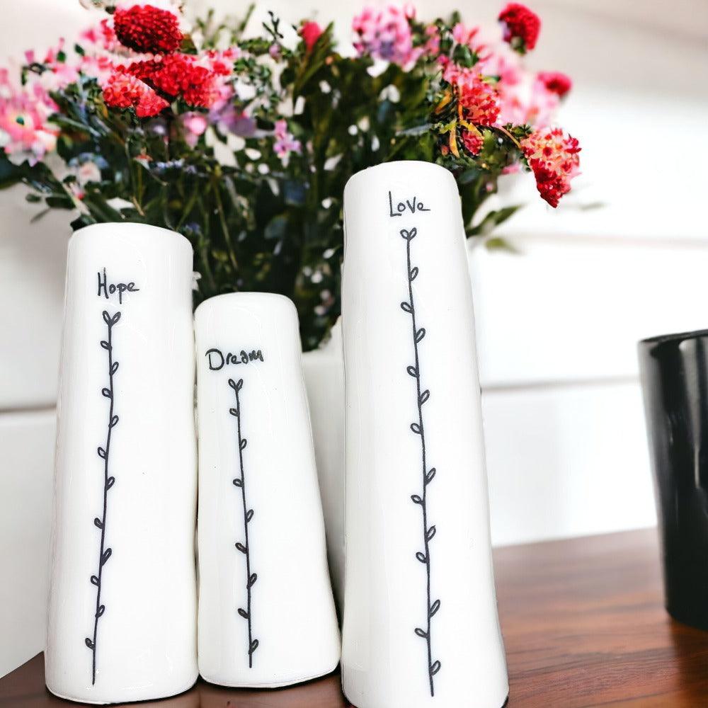 Mini Porcelain Vase Set — 3 Pieces