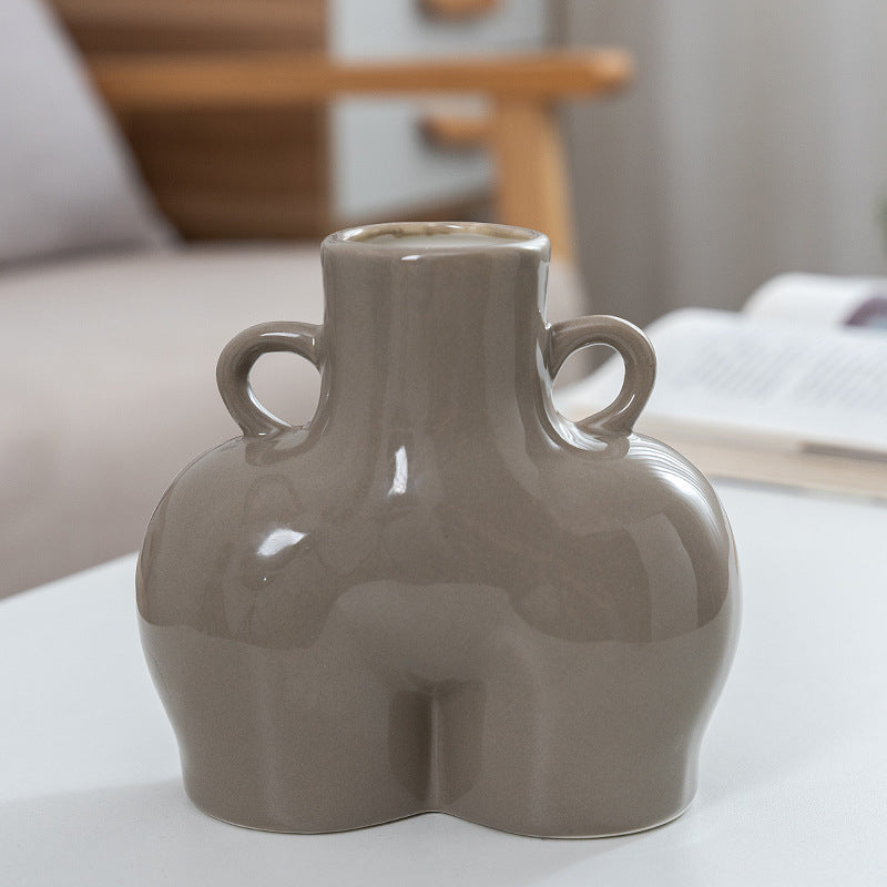 Sculpted Silhouette Decorative Vase