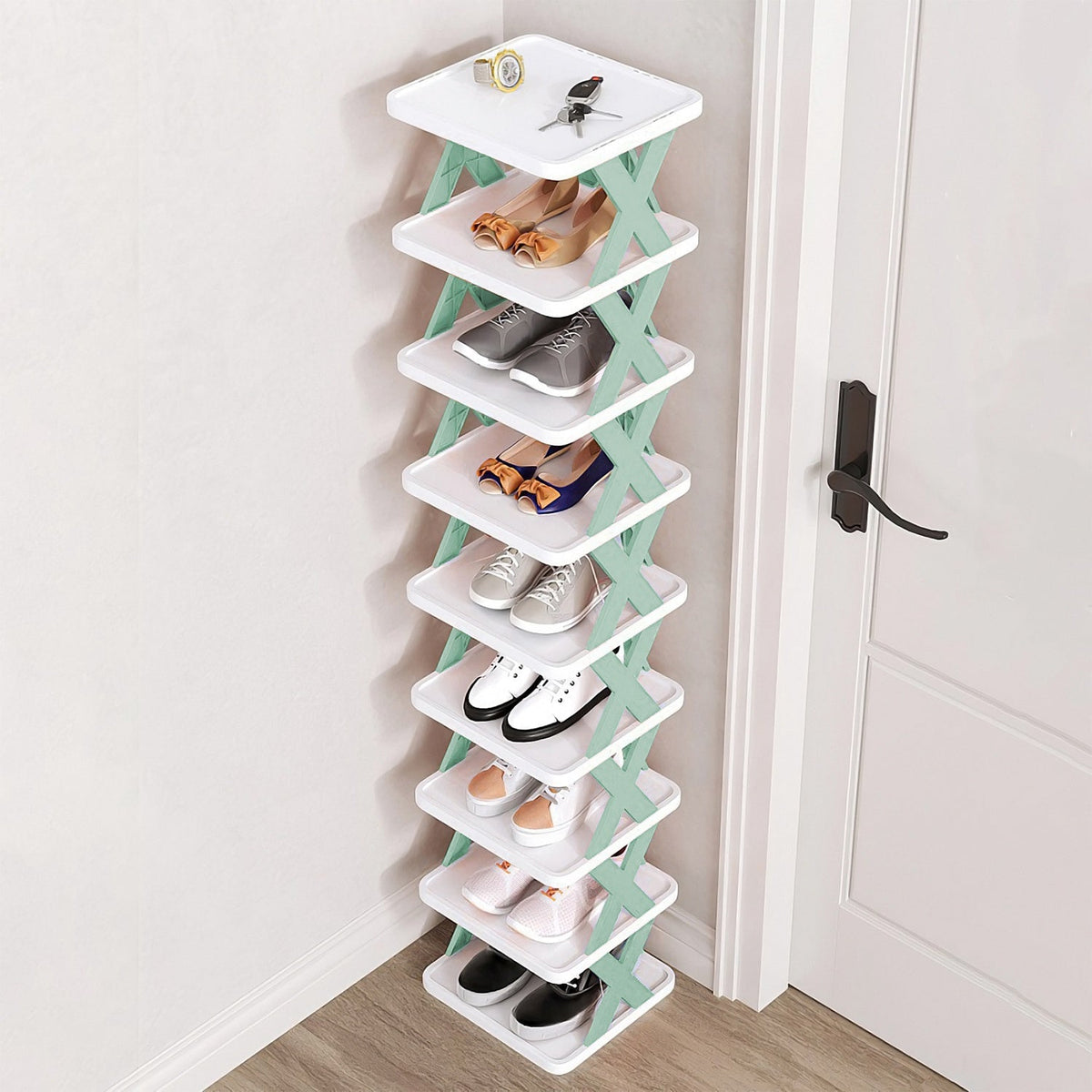 Slim 9-Tier Vertical Shoe Organizer — product view 3