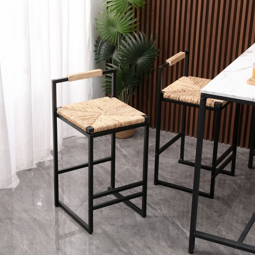 Water Hyacinth Counter Stools — Set of 2