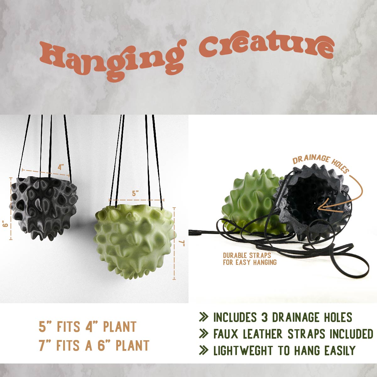 Creature Orb Hanging Planter