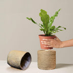 Woven Jute Planter Baskets — Set of 2