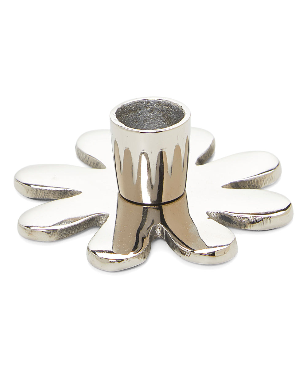 Silver Flower Candle Holder
