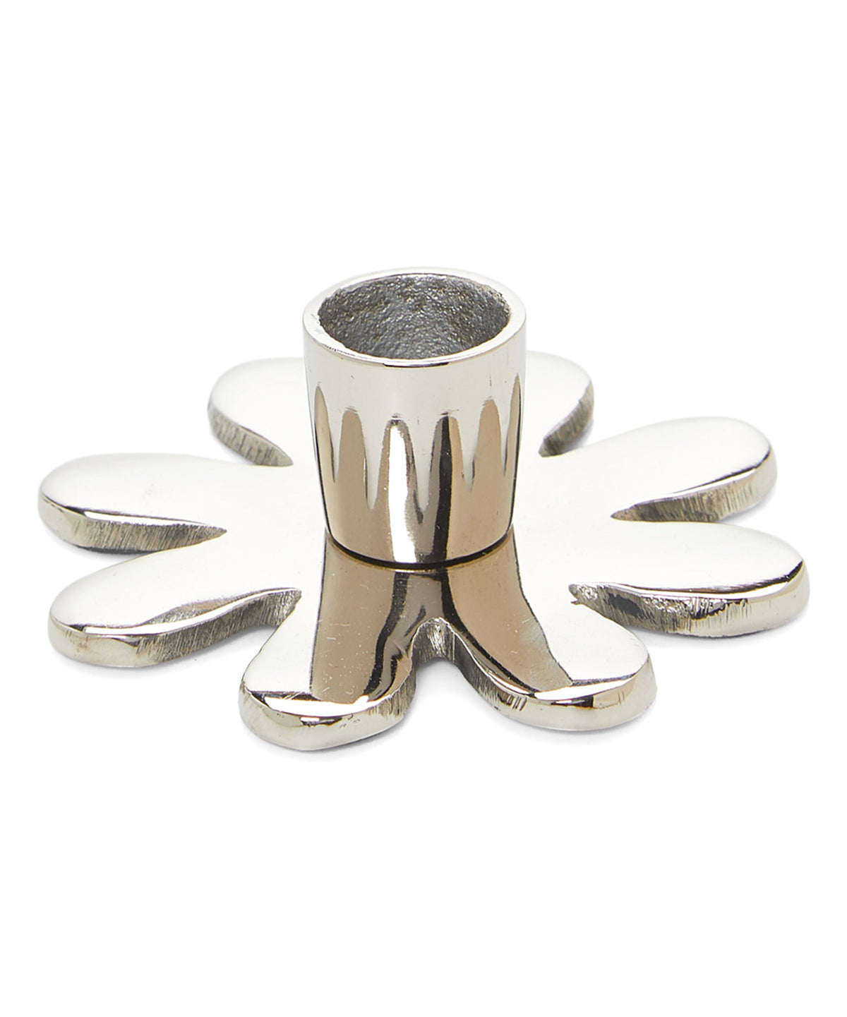 Silver Flower Candle Holder