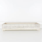 Gather Rustic Wooden Centerpiece Tray — 20 × 12 in.